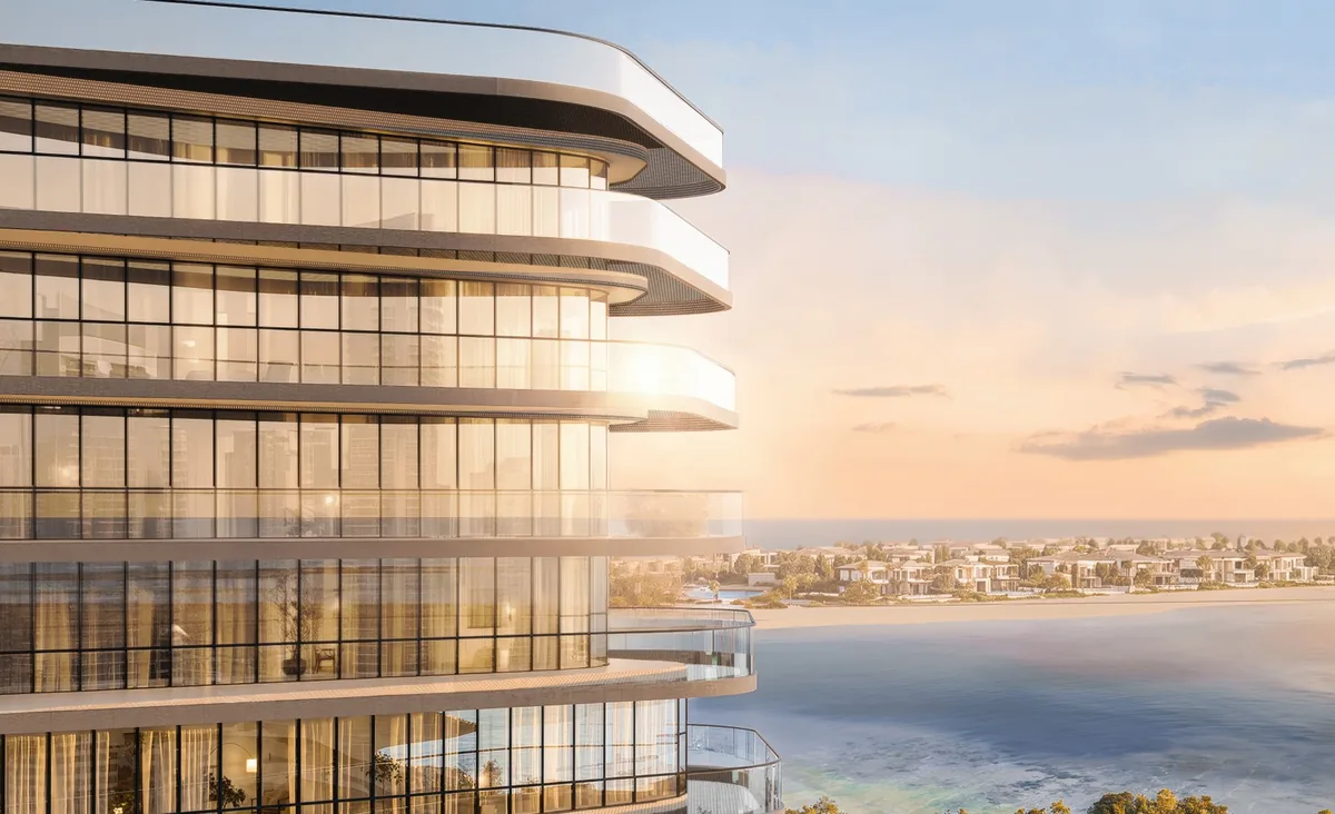 Marlin Icon exterior curves and balconies, architectural rendering